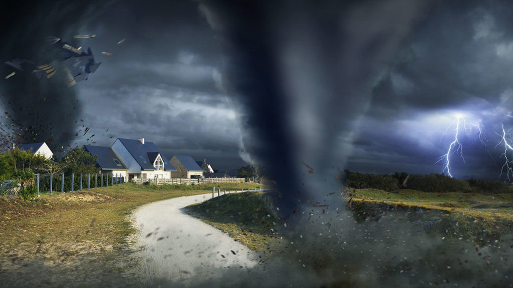 tornado devastating property